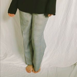 Grey-Plaid Trousers